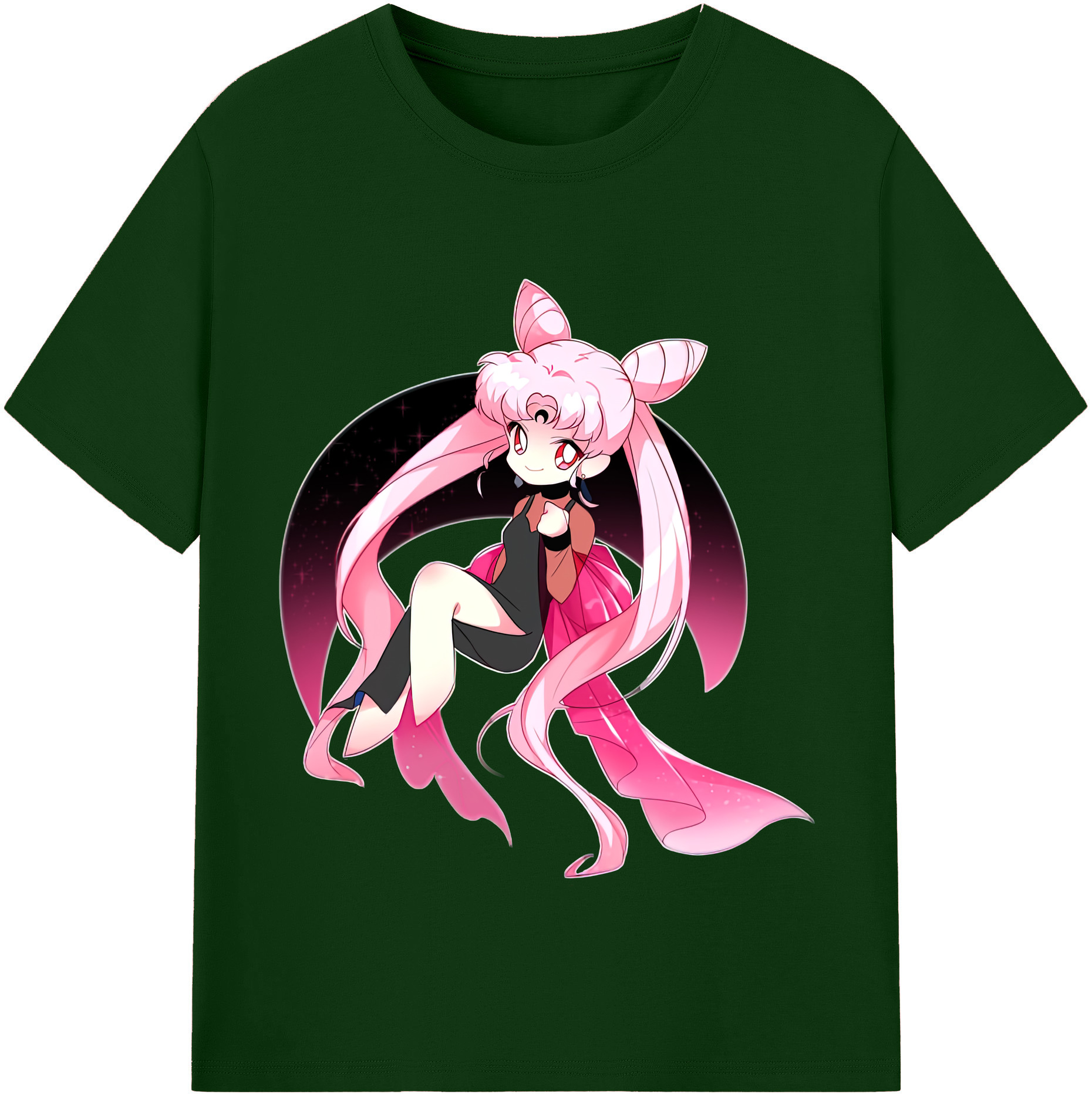 （画像用） 美少女戦士セーラームーン ちびうさ Sailor Moon Chibiusa Tsukino Usagi Small Lady Serenity 綿100％半袖Tシャツ（フロントプリント）
